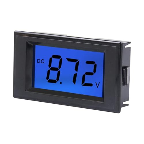 D69-30 DC Voltmeter Digitalanzeige 12V24V48V72V Elektrofahrzeug Batterietest LCD Spannungsmesser(DC7.5-19.99V,With back cover) von ZMGYF