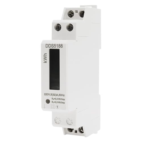 DDS5188 220 V 18 mm einphasige DIN-Schiene LCD-Digitalanzeige Strom Stromverbrauch Energie Wattmeter Kwh 5–32 A AC(5-25A) von ZMGYF