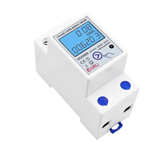 DIN-Schiene, digital, einphasig, Null-Energiezähler, kWh-Spannung, Strom, Stromverbrauch, Wattmeter, Strom 220 V AC(110V 60Hz) von ZMGYF