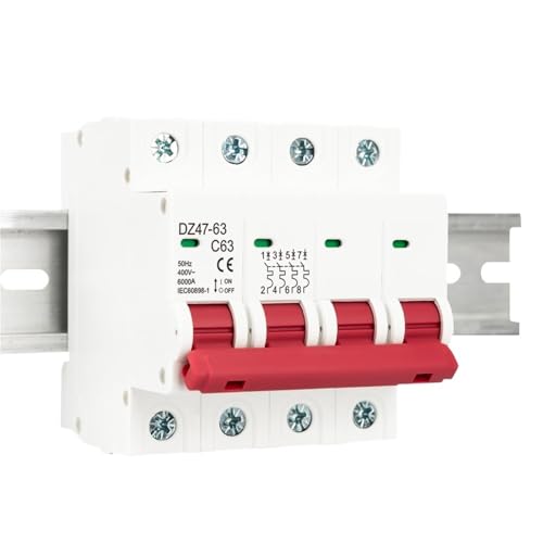 DZ47 1P 2P 3P 4P 3A-63A AC 230V 400V C Typ Leistungsschalter Kurze Überlast Schutz Montieren Brechen Kapazität(3P,16A) von ZMGYF