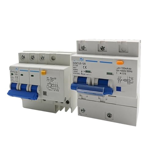 DZ47LE-63/125 Husehold Luftschalter Leckageschutz 1P+N 2P 3P+N 4P AC400V Dreiphasiger Überlastschutz Leistungsschalter(3P N,6A) von ZMGYF