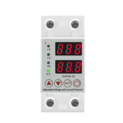 Din-Schiene Dual Display Einstellbare Überspannung Strom und Unterspannung Schutz Gerät Schutz Relais 40A 63A 80A 220V 230V(40A) von ZMGYF