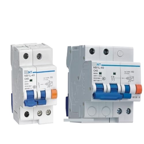 Fehlerstromschutzschalter NB1L-40 1P+N 2P Elektromagnetischer Differenzialschalter RCBO Typ C 10A 16A 20A 25A 40A(2P,10A) von ZMGYF
