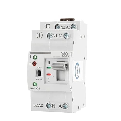 G2R Din-Schiene 2P ATS Elektrischer Schalter Manueller Transferschalter 110V 220V Spule PC-Typ Schalter Stadtstrom for Generator 63A(110V,G2R 2P 40A) von ZMGYF
