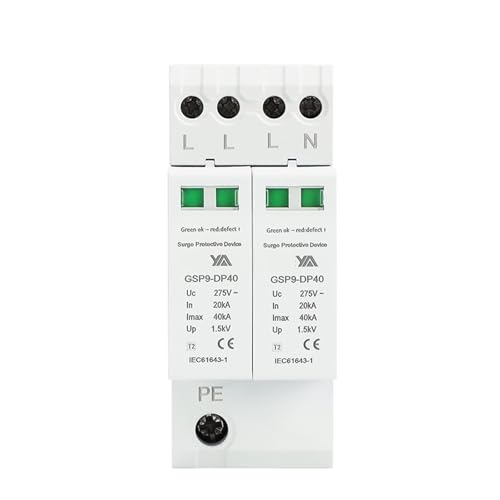 GSP9-DP40 AC SPD 3P+N 4P 275V 40KA Blitzschutz Überspannungsschutzgerät 36mm AC Überspannungsschutz von ZMGYF
