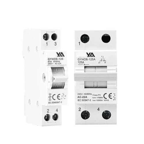 GYHO8 1P 2P 3P 4P 40A 63A 100A 125A Interlock Circuit Breaker AC Din Schiene Manuelle transfer Schalter ATS(2P,63A) von ZMGYF