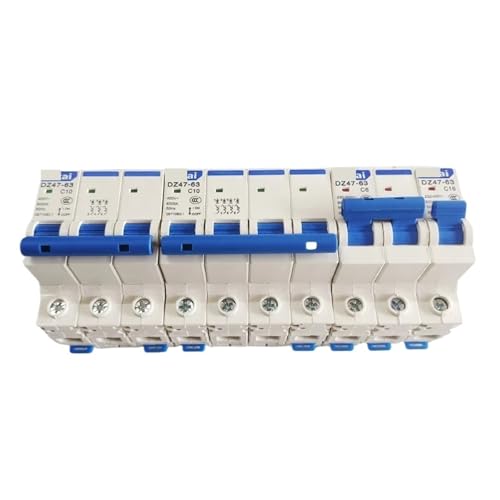 MCB DZ47-63 1P 2P 3P 4P 6A-63A AC 230V/400V C Typ Circuit Breaker Überlast Schutz DIN Schiene Schalt Kapazität Luft Schalter(4P,20A) von ZMGYF