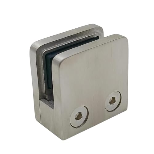 Quadratische Glasklemmen aus Edelstahl, 45 x 45 mm, for 6 mm und 8 mm Glas for Glastreppengeländer, Balustraden, Handläufe und Zäune(6mm 8mm) von ZMGYF