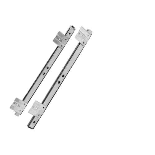 Schreibtisch-Tastatur-Schubladenschiene, Schreibtisch-Tablett-Gleitschienenschiene, verstellbare Stahl-Seitenmontage-Suiten, Untertisch-Computer-Gleitschiene(Black) von ZMGYF