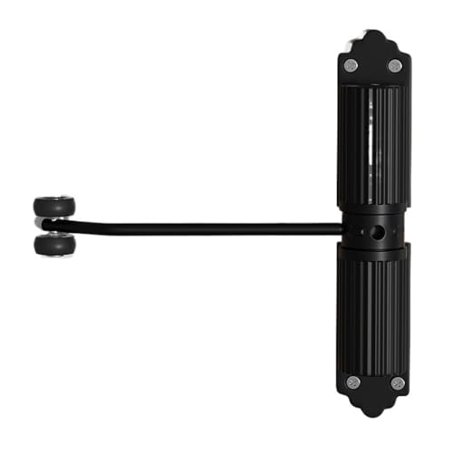 Türschließer Einfache automatische Sicherheitsfedervorrichtung Silent Cast 180 Grad Aluminium-Schiebeverschluss Glas Soft Door Haushalt(White 20-60kg) von ZMGYF