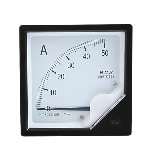 Zeigertyp DC Amper Meter Analog Panel Amperemeter AMP Strommesser Genauigkeit 1,5 Quadrat 80 mm x 80 mm 6C2 -A(500A(75mV)) von ZMGYF