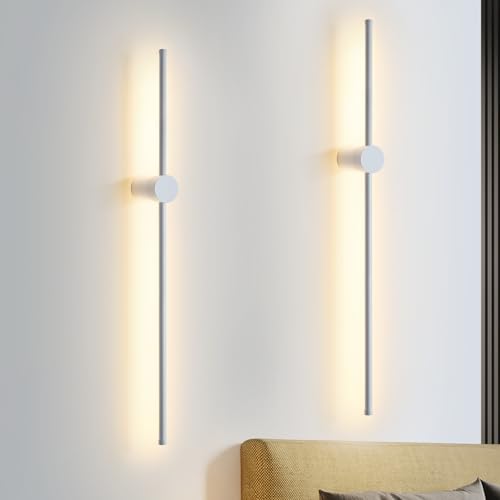 ZMH 2ER Wandleuchte Innen Wandlampe LED - 60CM Weiß Flurlampe Modern Design Treppenhauslampe Warmweiß 3000K Schwenkbar Wandbeleuchtung für Schlafzimmer Flur Treppenhaus Kinderzimmer Wohnzimmer ZMH 2ER Wandleuchte Innen Wandlampe LED - 60CM Weiß Flurlampe Modern Design Treppenhauslampe Warmweiß 3000K Schwenkbar Wandbeleuchtung für Schlafzimmer Flur Treppenhaus Kinderzimmer Wohnzimmer von ZMH