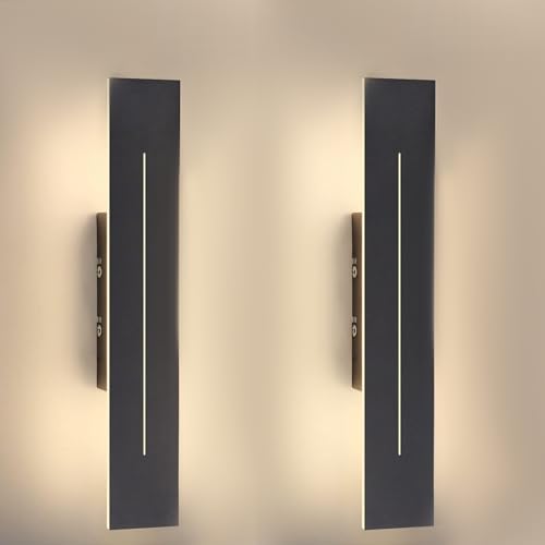 ZMH 2er set Wandleuchte Innen Wandlampe LED- 30CM Modern Flurlampe Warmweiß Schlafzimmer Schwarz Treppenhauslampe 8W Wandbeleuchtung für Flur Wohnzimmer ZMH 2er set Wandleuchte Innen Wandlampe LED- 30CM Modern Flurlampe Warmweiß Schlafzimmer Schwarz Treppenhauslampe 8W Wandbeleuchtung für Flur Wohnzimmer von ZMH