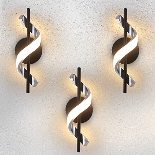 ZMH 3 Stück Wandlampe LED Wandleuchte Innen - Modern Flur 7W Treppenhauslampe in Spiralenförmig Design Flurlampe 3000K Warmweiß Wandbeleuchtung für Treppenhaus Gang Wohnzimmer Schlafzimmer Küche ZMH 3 Stück Wandlampe LED Wandleuchte Innen - Modern Flur 7W Treppenhauslampe in Spiralenförmig Design Flurlampe 3000K Warmweiß Wandbeleuchtung für Treppenhaus Gang Wohnzimmer Schlafzimmer Küche von ZMH