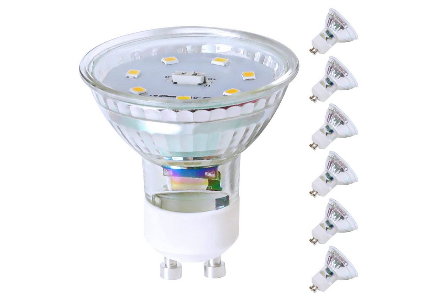 ZMH LED-Leuchtmittel 5W Energiesparlampe Abstrahlwinkel 110° Spot Reflektor Birne, GU10, 6 St., Neutralweiß, 4000K von ZMH