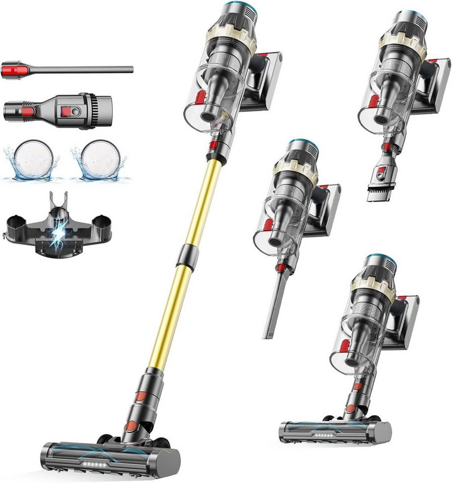 ZMH Akku-Handstaubsauger Akku Staubsauger Kabellos, 550W/45000Pa/60 Min Akkustaubsauger, 550 W von ZMH