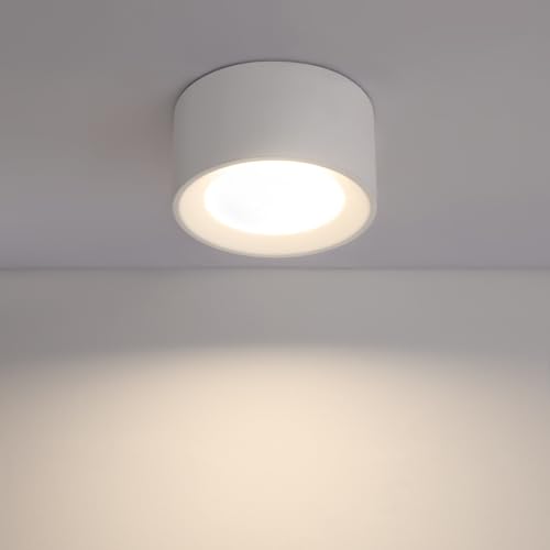 ZMH Aufbauspot rund Aufbaustrahler weiß: Aufbauleuchte GX53 Deckenspots flach Spots Deckenleuchte Aufputz aus Gips Modern klein Deckenlampe Max.10W für Wohnzimmer Esszimmer - Ohne Leuchtmittel ZMH Aufbauspot rund Aufbaustrahler weiß: Aufbauleuchte GX53 Deckenspots flach Spots Deckenleuchte Aufputz aus Gips Modern klein Deckenlampe Max.10W für Wohnzimmer Esszimmer - Ohne Leuchtmittel von ZMH