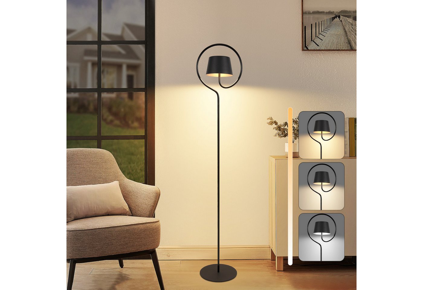 ZMH Außen-Stehlampe Outdoor Solar Stehlampe Dimmbar LED Stehleuchte Weiß/Schwarz, LED fest integriert ZMH Außen-Stehlampe Outdoor Solar Stehlampe Dimmbar LED Stehleuchte Weiß/Schwarz, LED fest integriert von ZMH
