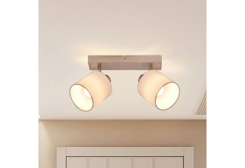 ZMH Deckenleuchte 2 Flammig Vintage Deckenlampe Schwenkbar 350° E14 Schlafzimmer, Drehbar, ohne Leuchtmittel, MAX.25W Stoffschrim für Wohnzimmer Schlafzimmer ZMH Deckenleuchte 2 Flammig Vintage Deckenlampe Schwenkbar 350° E14 Schlafzimmer, Drehbar, ohne Leuchtmittel, MAX.25W Stoffschrim für Wohnzimmer Schlafzimmer von ZMH