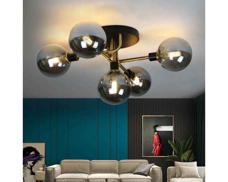 ZMH Deckenleuchte Glas Kugel deckenlampe Wohnzimmerlampe, LED wechselbar, Warmweiß ZMH Deckenleuchte Glas Kugel deckenlampe Wohnzimmerlampe, LED wechselbar, Warmweiß von ZMH