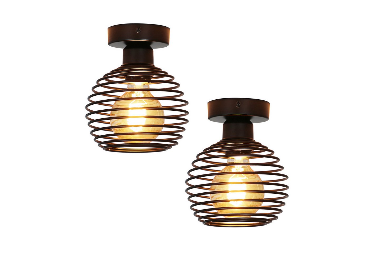 ZMH Deckenleuchte Whonzimmer Retro Schwarze E27 Lampenfassung 1-flammig Ohne Brine, LED wechselbar, Hochwertige Material ZMH Deckenleuchte Whonzimmer Retro Schwarze E27 Lampenfassung 1-flammig Ohne Brine, LED wechselbar, Hochwertige Material von ZMH