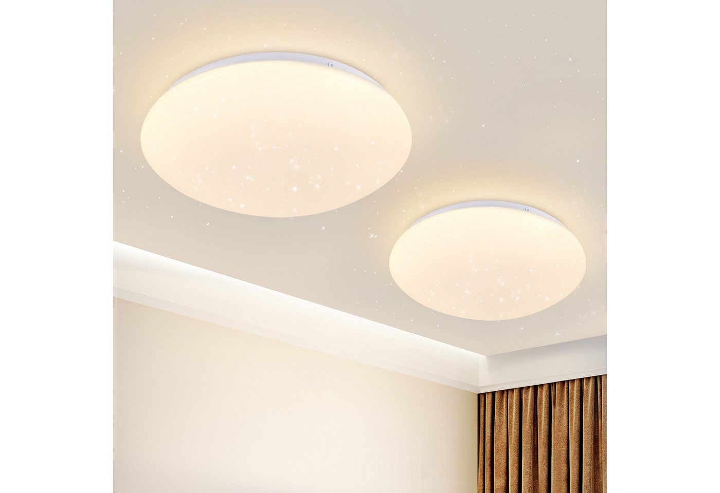 ZMH Deckenleuchte Wohnzimmer Ø16.5CM Rund 5W Küchenlampe 3000/4000/6500K Flur, Augenschutz, Warmweiß, Sternen-Design Schlafzimmerlampe Küche Büro ZMH Deckenleuchte Wohnzimmer Ø16.5CM Rund 5W Küchenlampe 3000/4000/6500K Flur, Augenschutz, Warmweiß, Sternen-Design Schlafzimmerlampe Küche Büro von ZMH