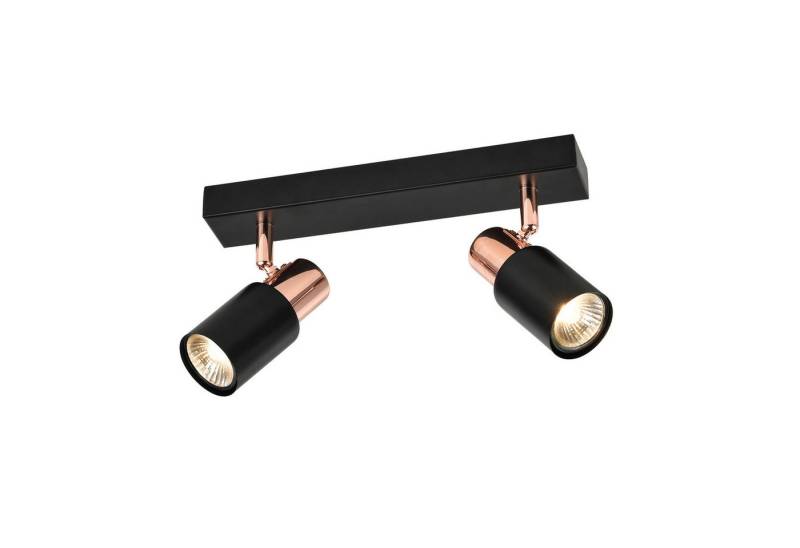ZMH Deckenstrahler 1/2/3/4 Flammig 355° Drehbar Wandstrahler Industrial für Wohnzimmer, Flexible Beleuchtungsmöglichkeiten, ohne Leuchtmittel, Standard-GU10-Lampenfassung Drehbarer Lampenarm von ZMH
