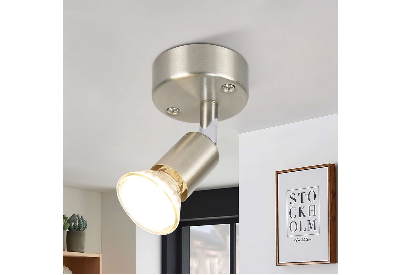 ZMH Deckenstrahler 1/2/3/4 Flammig GU10 Modern Deckenleuchte Flur Leuchtmittel Enthalten, Augenschutz, Einfache Installtion, LED wechselbar, Schwenbar 350° Industrial Schlafzimmerlampe ZMH Deckenstrahler 1/2/3/4 Flammig GU10 Modern Deckenleuchte Flur Leuchtmittel Enthalten, Augenschutz, Einfache Installtion, LED wechselbar, Schwenbar 350° Industrial Schlafzimmerlampe von ZMH