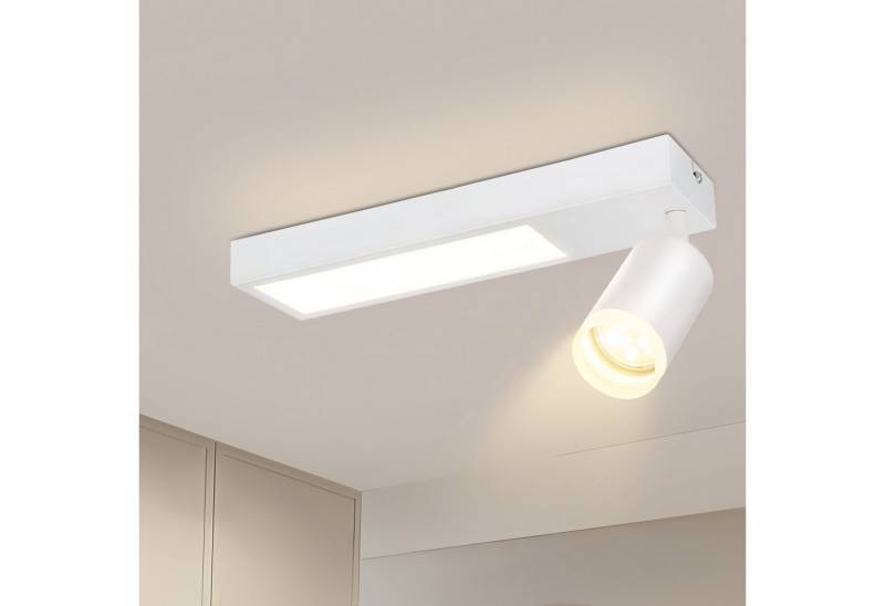 ZMH Deckenstrahler 1 Flammig 10W Schwarz/Weiß GU10 Deckenleuchte 3000K Schlafzimmer, Einfache Installation, LED fest integriert, ohne Leuchtmittel, Warmweiß, Rechteckig Deckenspot Modern Wandleuchte Innen Küche ZMH Deckenstrahler 1 Flammig 10W Schwarz/Weiß GU10 Deckenleuchte 3000K Schlafzimmer, Einfache Installation, LED fest integriert, ohne Leuchtmittel, Warmweiß, Rechteckig Deckenspot Modern Wandleuchte Innen Küche von ZMH