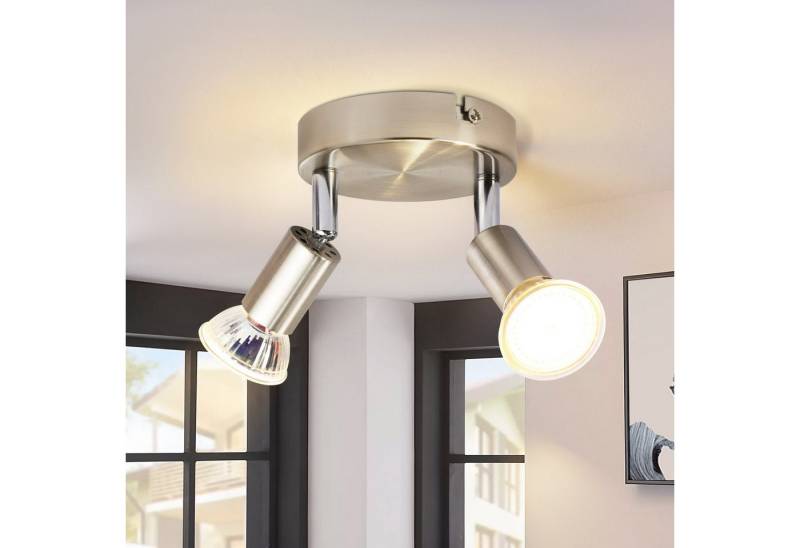 ZMH Deckenstrahler 2/3 Flammig 90° neigbar Rund GU10 Küchenlampe für Schlafzimmer Büro, Einfache Installation, ohne Leuchtmittel, Nickel Modern Flurlampe Drehbar 350° Deckenleuchte Küche ZMH Deckenstrahler 2/3 Flammig 90° neigbar Rund GU10 Küchenlampe für Schlafzimmer Büro, Einfache Installation, ohne Leuchtmittel, Nickel Modern Flurlampe Drehbar 350° Deckenleuchte Küche von ZMH