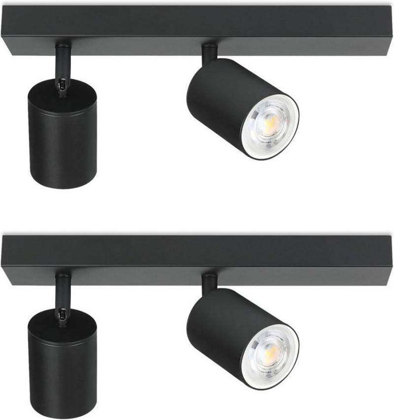 ZMH Deckenstrahler 2 Flammig Deckenleuchte 30CM Modern-Design GU10 Industrial drehbar, 330°Schwenkbar, ohne Leuchtmittel, Schlafzimmer Küche von ZMH