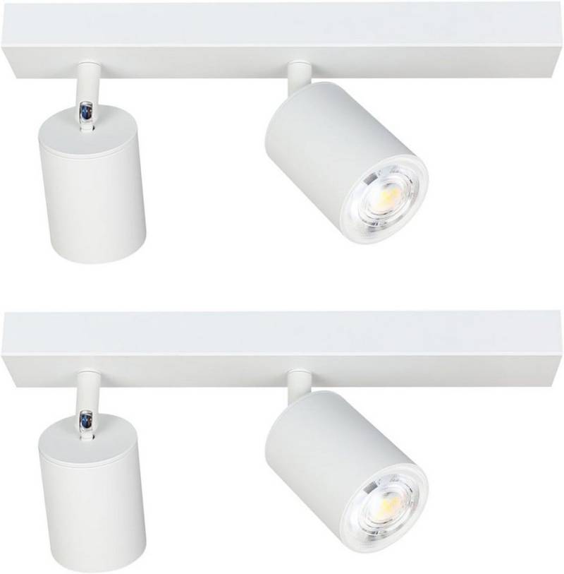 ZMH Deckenstrahler 2 Flammig Deckenleuchte 30CM Modern-Design GU10 Industrial drehbar, 330°Schwenkbar, ohne Leuchtmittel, Schlafzimmer Küche von ZMH