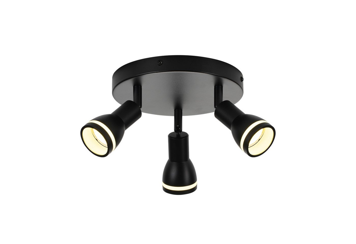 ZMH Deckenstrahler 3-Flammig Deckenlampe Metall GU10 Flurlampe für Büro Wohnzimmer, Einstellbar, ohne Leuchtmittel, Schwenkbar 355° Wandstrahler Innen ZMH Deckenstrahler 3-Flammig Deckenlampe Metall GU10 Flurlampe für Büro Wohnzimmer, Einstellbar, ohne Leuchtmittel, Schwenkbar 355° Wandstrahler Innen von ZMH