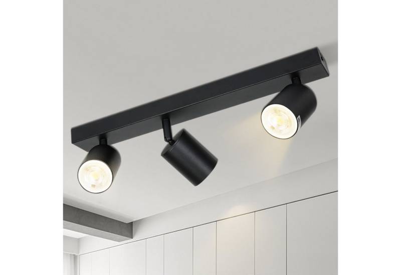 ZMH Deckenstrahler 3 Flammig Deckenleuchte Modern 42CM GU10 für Schafzimmer Whonzimmer, 330°Schwenkbar, ohne Leuchtmittel, 230V Fassung, Flur von ZMH
