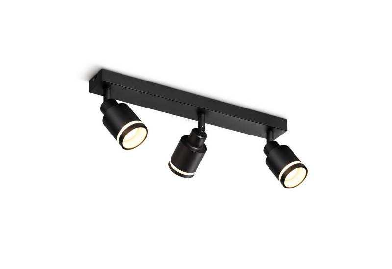 ZMH Deckenstrahler 3 Flammig Schwenkbar 355° Modern Deckenlampe Flurlampe Schlafzimmer, Einfache Installation, ohne Leuchtmittel, Metall GU10 Küchenlampe für Büro Wohnzimmer von ZMH