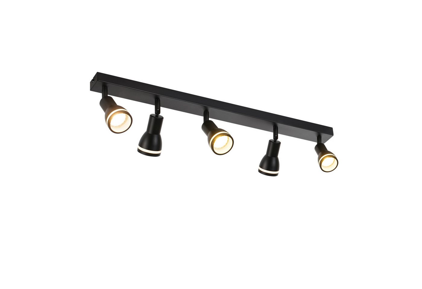 ZMH Deckenstrahler 5-Flammig Deckenlampe Einstellbar Metall für Esszimmer Wohnzimmer, Hohe Flexibilität, ohne Leuchtmittel, GU10 Spots Schwenkbar 355° Flurlampe Innen von ZMH