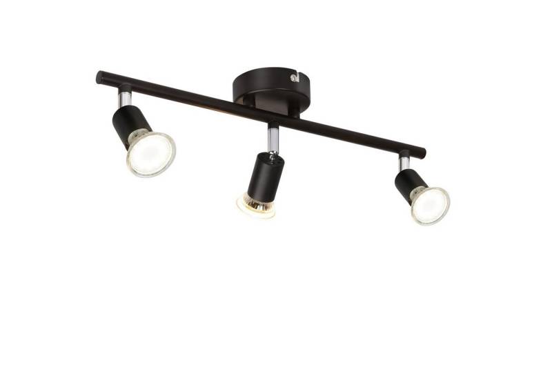 ZMH Deckenstrahler Schwarz 2/3 Flammig - Deckenspots GU10 Schwenkbar 330° Drehbar, Einfache Installation, ohne Leuchtmittel, Modern Metall Spot x Wohnzimmer Schlafzimmer von ZMH