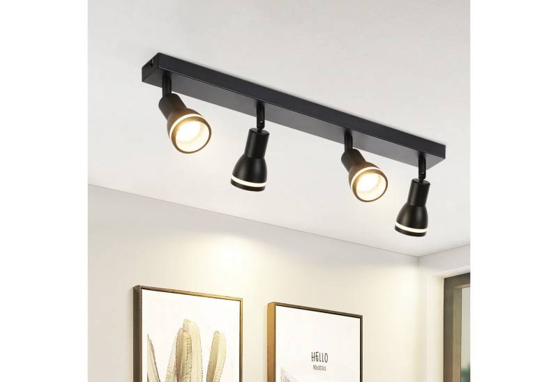 ZMH Deckenstrahler 4-Flammig Metall GU10 Deckenlampe Modern Spots für Esszimmer Büro, Einfache Installation, ohne Leuchtmittel von ZMH