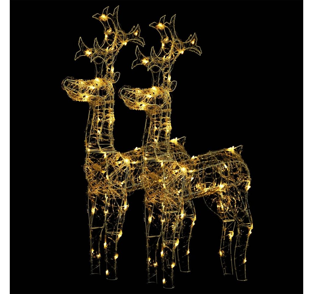 ZMH Dekofigur 2 ER 100CM Weihnachtsbeleuchtung Außen LED Rentier Acryl Garten (Set, 2 St., 2 x LED-Rentier Mit USB-Verbindung Mit 5 m langen Verlängerungskabel), Lichteffekten 90 LEDs von ZMH