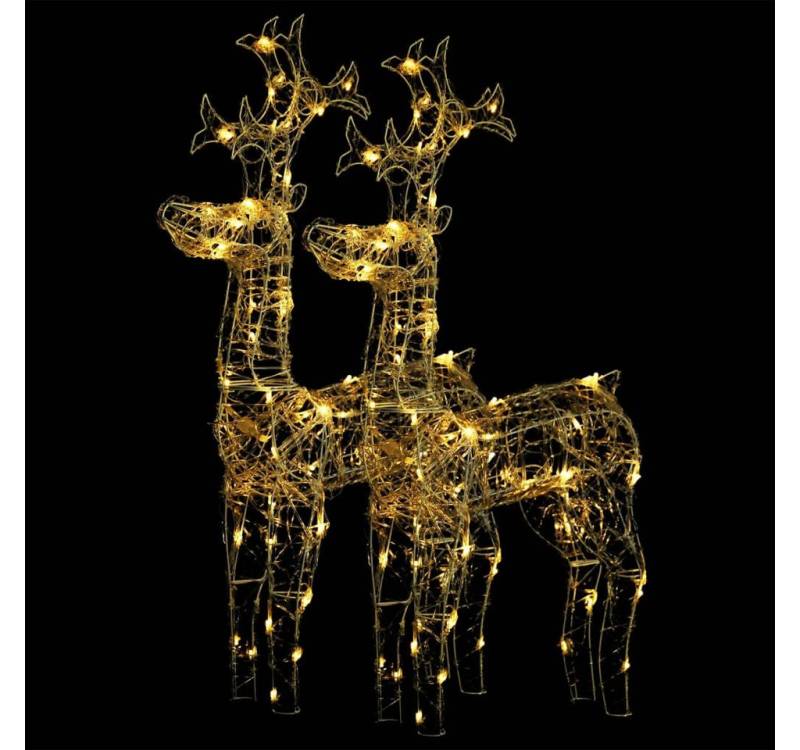 ZMH Dekofigur 2 ER 100CM Weihnachtsbeleuchtung Außen LED Rentier Acryl Garten (Set, 2 St., 2 x LED-Rentier Mit USB-Verbindung Mit 5 m langen Verlängerungskabel), Lichteffekten 90 LEDs von ZMH