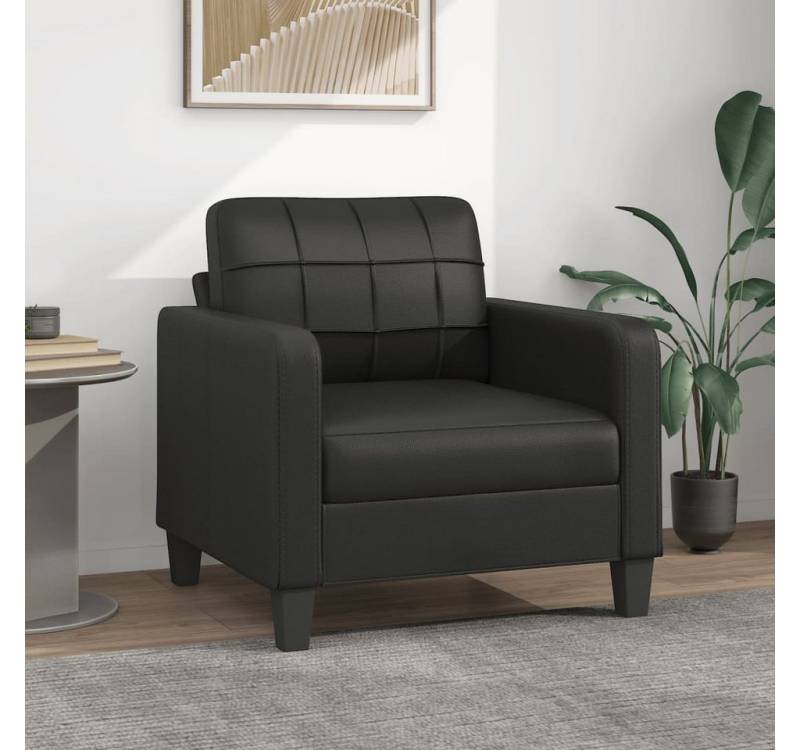 ZMH Ecksofa Sessel Schwarz 60 cm Kunstleder Whonzimmer, Packung 1 Teile, Robustes und stabiles Gestell von ZMH