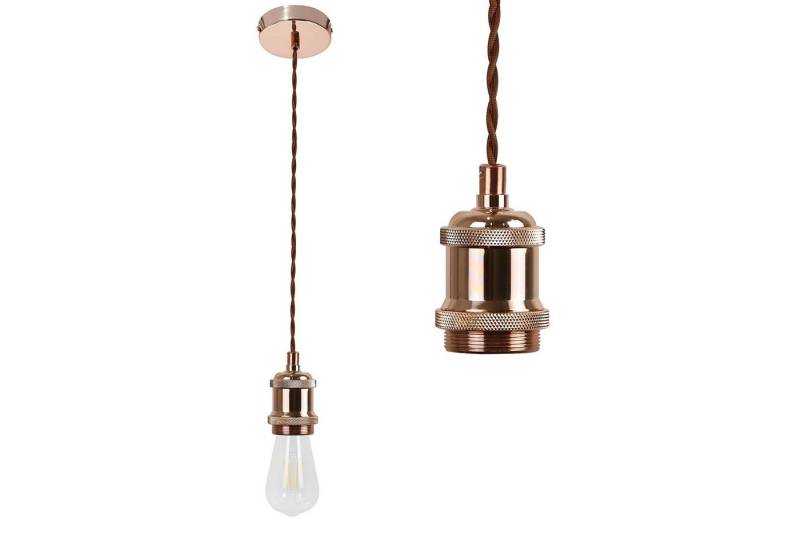 ZMH Hängeleuchte Retro E27 mit 1.3M Kabel Lampenaufhängung Baldachin für Esszimmer Bar, Auegnschutz, ohne Leuchtmittel, Industrial Pendleuchte mit Baldachin Deckenbefestigung von ZMH