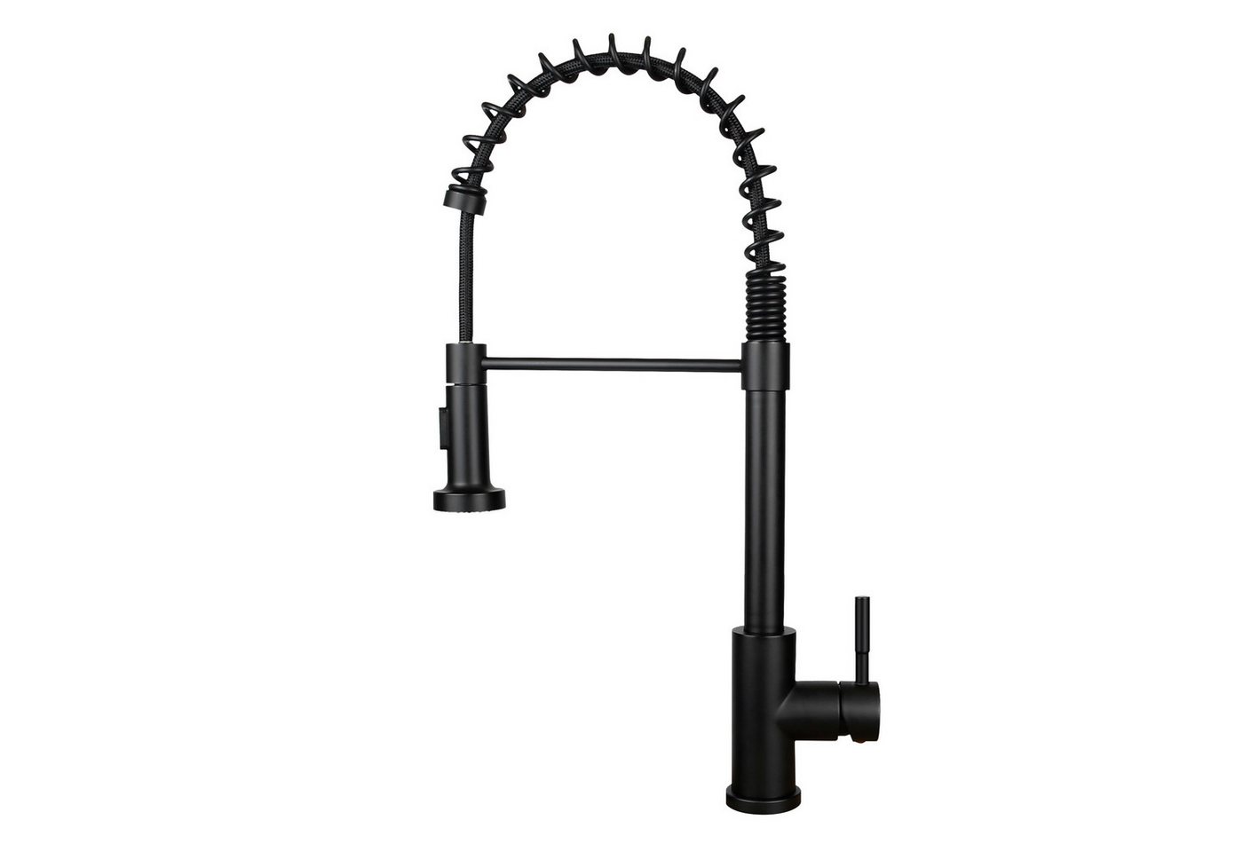 ZMH Küchenarmatur Schwarz Wasserhahn Brause ausziehbar Schwenkbar Küche Badezimmer (Set, 1-St., Küchenarmatur mit Spiralfeder) Rostfreier Stahl/heißes und kaltes Wasser/360° Drehung ZMH Küchenarmatur Schwarz Wasserhahn Brause ausziehbar Schwenkbar Küche Badezimmer (Set, 1-St., Küchenarmatur mit Spiralfeder) Rostfreier Stahl/heißes und kaltes Wasser/360° Drehung von ZMH