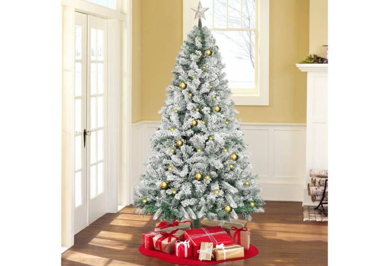 ZMH Künstlicher Weihnachtsbaum 210CM Grün-Weiß PVC- und Pe-Weihnachtsbäume Wohnzirmmer, hybrider automatischer Kupplungsbaum ZMH Künstlicher Weihnachtsbaum 210CM Grün-Weiß PVC- und Pe-Weihnachtsbäume Wohnzirmmer, hybrider automatischer Kupplungsbaum von ZMH
