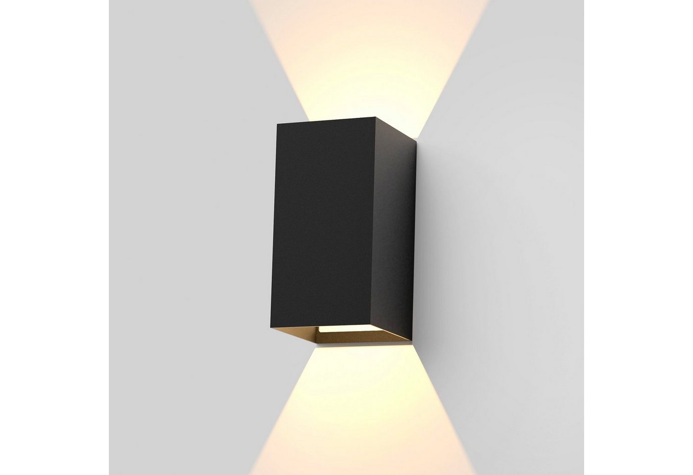 ZMH LED Außen-Wandleuchte Modern Up Down Außen-Wandleuchte Schlafzimmer Flur, LED fest integriert, Warmweiß, B von ZMH