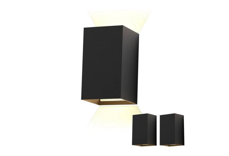 ZMH LED Außen-Wandleuchte Modern Up Down Außen-Wandleuchte Schlafzimmer Flur, LED fest integriert, Warmweiß, für Hauswand Garten Flur von ZMH