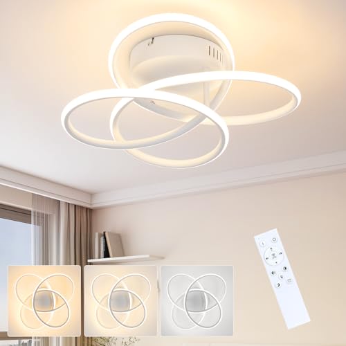 ZMH LED Deckenlampe Deckenleuchte Flur - Flurlampe Modern Design Weiß Dimmbar mit Fernbedienung in Schmetterlingforming 41CM Metall 44W Deckenbeleuchtung für Küche Schlafzimmer Wohnzimmer Büro ZMH LED Deckenlampe Deckenleuchte Flur - Flurlampe Modern Design Weiß Dimmbar mit Fernbedienung in Schmetterlingforming 41CM Metall 44W Deckenbeleuchtung für Küche Schlafzimmer Wohnzimmer Büro von ZMH