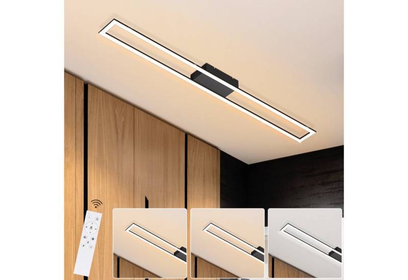 ZMH LED Deckenleuchte Whonzimmer 108cm Kristall Rechteckig Modern Dimmbar Deckenlampe 40W, dimmbar, LED fest integriert, warmweiß-kaltweiß von ZMH