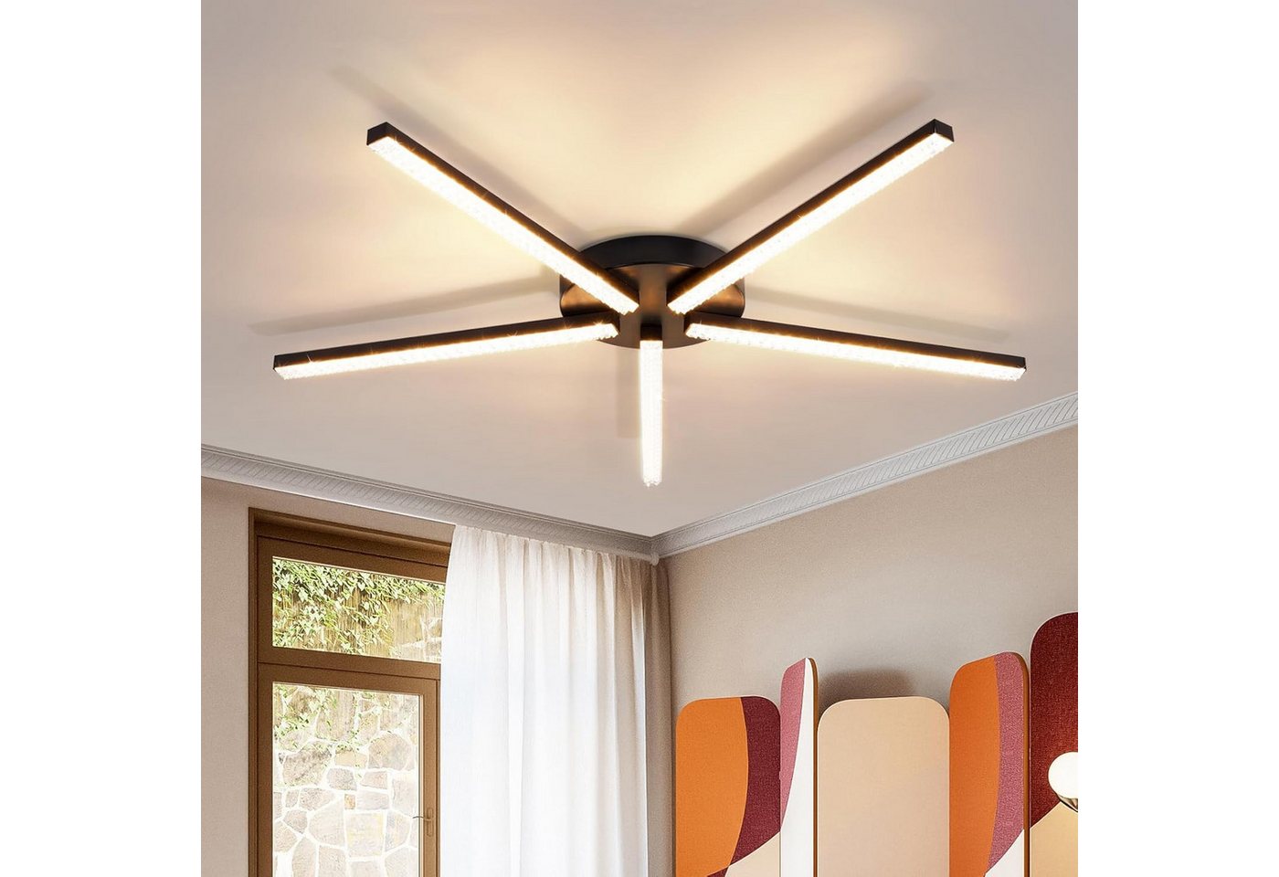 ZMH LED Deckenleuchte 24W Schwarz 3000K Modern Kristall Metall für Wohnzimmer Flur Küche, Augenschutz, LED fest integriert, 3000k, Hochwertiges Material Breite Anwendung ZMH LED Deckenleuchte 24W Schwarz 3000K Modern Kristall Metall für Wohnzimmer Flur Küche, Augenschutz, LED fest integriert, 3000k, Hochwertiges Material Breite Anwendung von ZMH