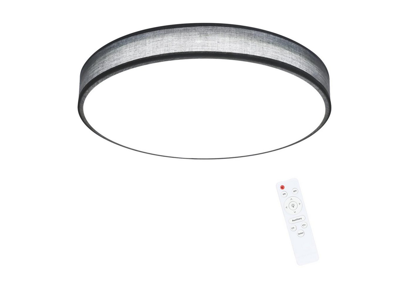 ZMH LED Deckenleuchte 38CM Rund Modern Stoff Dimmbar mit Fernbedienung für Wohnzimmer, LED fest integriert, 3000-6500k, 38W Grau Schlafzimmerlampe x Schlafzimmer Flur ZMH LED Deckenleuchte 38CM Rund Modern Stoff Dimmbar mit Fernbedienung für Wohnzimmer, LED fest integriert, 3000-6500k, 38W Grau Schlafzimmerlampe x Schlafzimmer Flur von ZMH